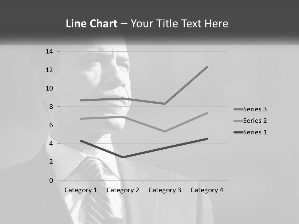 A Black And White Photo Of The President Of The United States PowerPoint Template