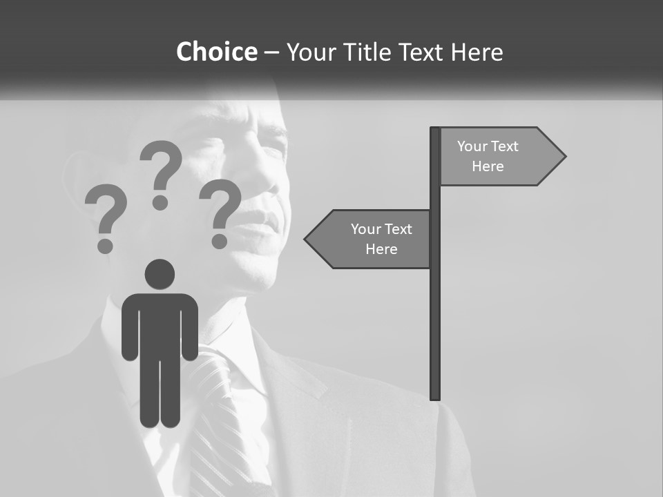 A Black And White Photo Of The President Of The United States PowerPoint Template