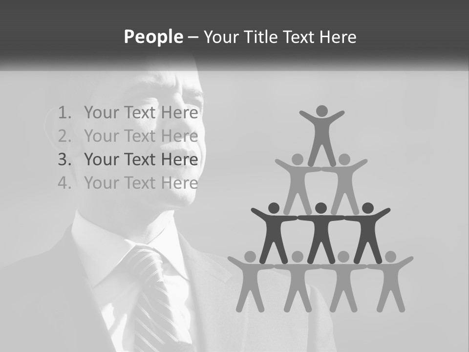 A Black And White Photo Of The President Of The United States PowerPoint Template