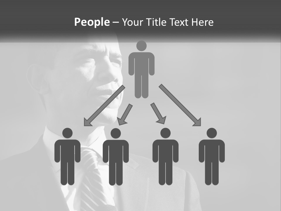 A Black And White Photo Of The President Of The United States PowerPoint Template