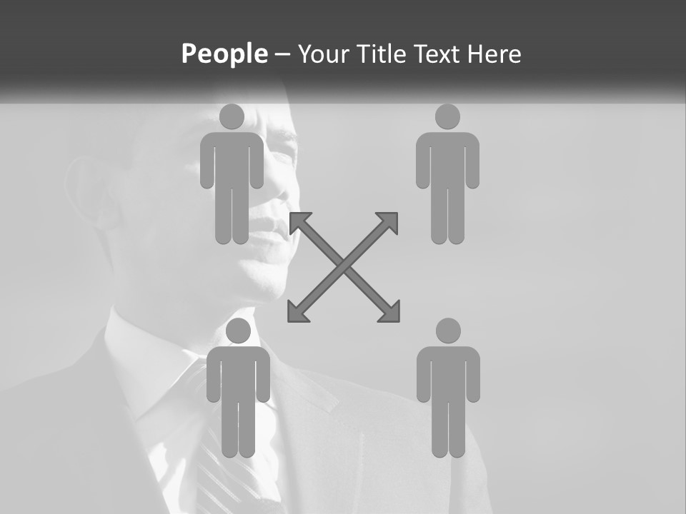 A Black And White Photo Of The President Of The United States PowerPoint Template