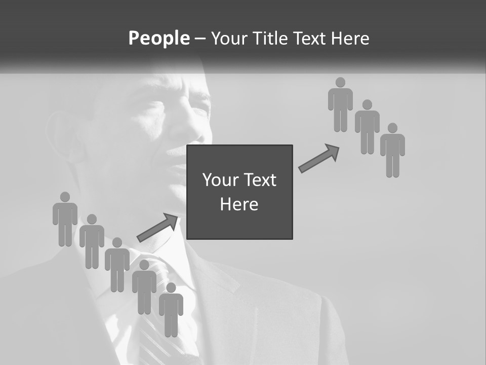 A Black And White Photo Of The President Of The United States PowerPoint Template