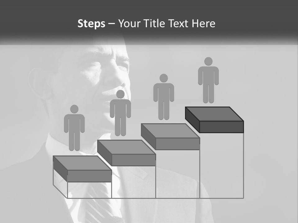 A Black And White Photo Of The President Of The United States PowerPoint Template