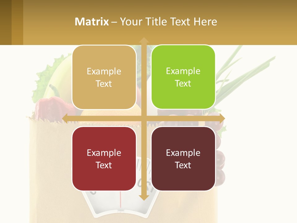 A Grocery Bag Filled With Fruits And Vegetables PowerPoint Template