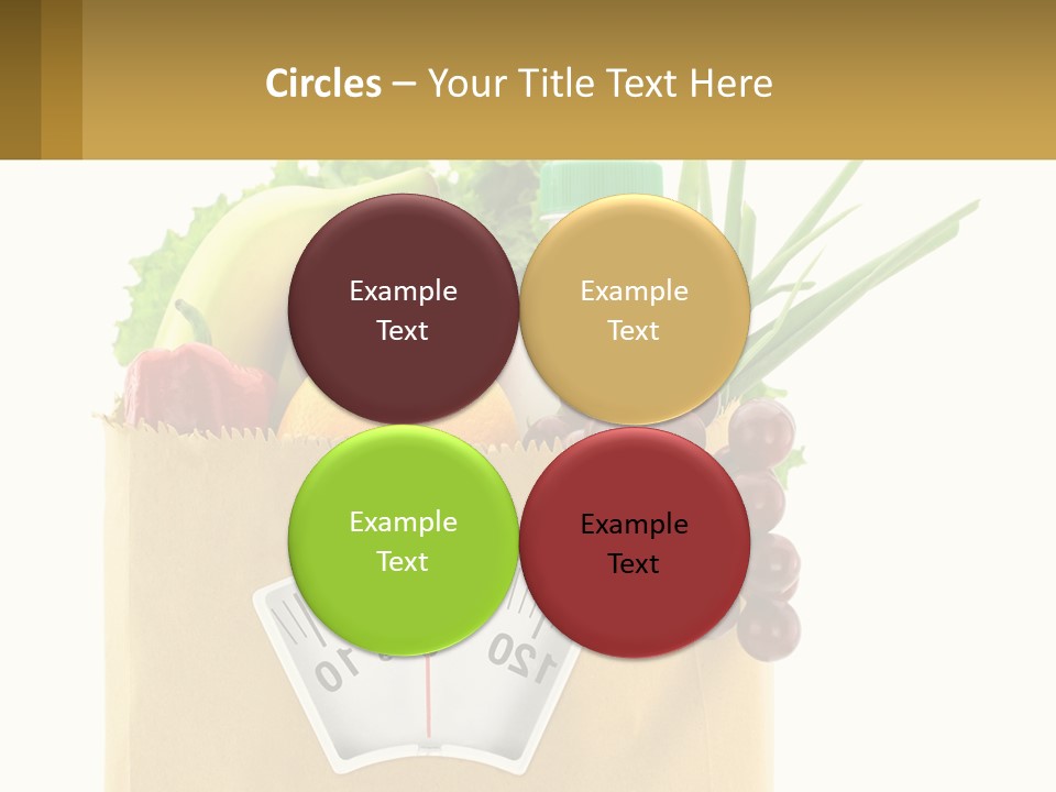 A Grocery Bag Filled With Fruits And Vegetables PowerPoint Template