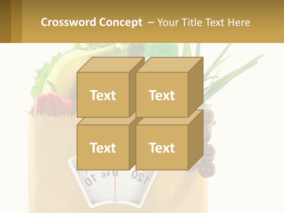 A Grocery Bag Filled With Fruits And Vegetables PowerPoint Template