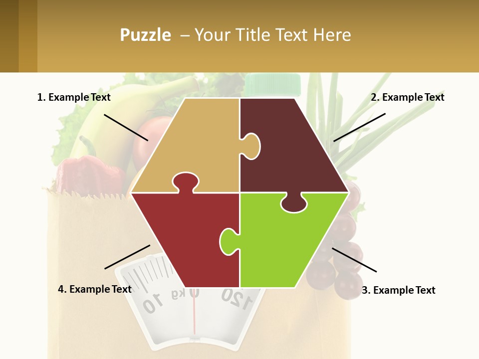 A Grocery Bag Filled With Fruits And Vegetables PowerPoint Template