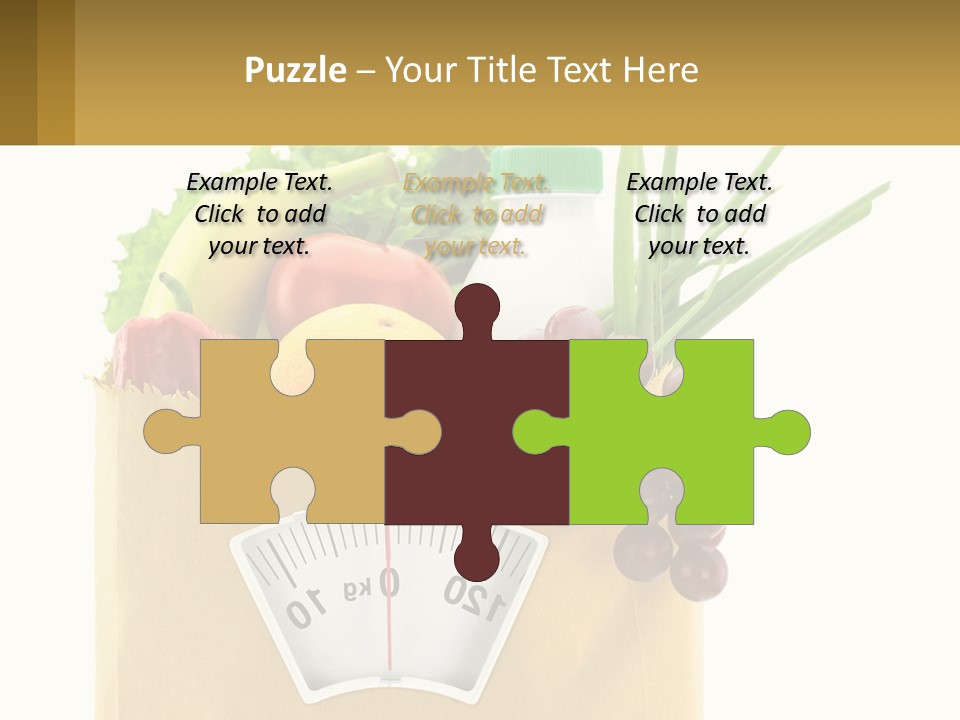 A Grocery Bag Filled With Fruits And Vegetables PowerPoint Template