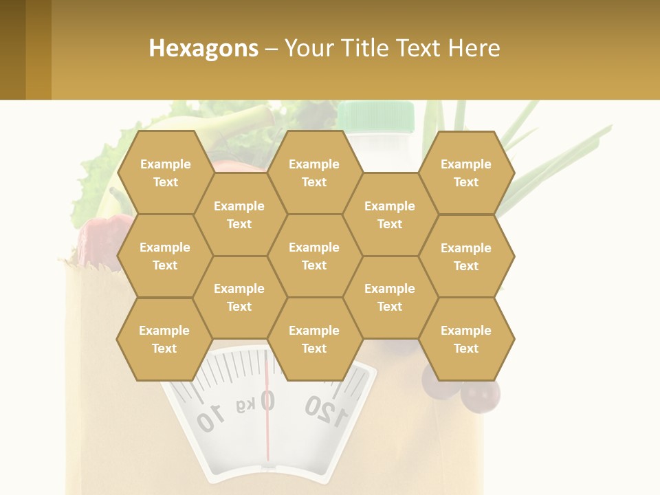 A Grocery Bag Filled With Fruits And Vegetables PowerPoint Template