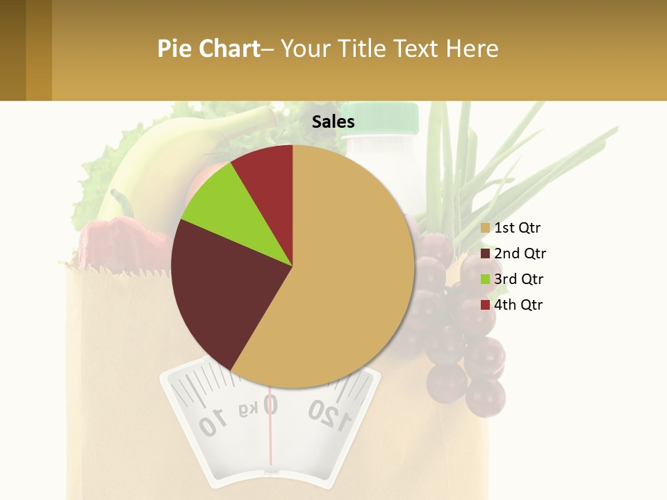 A Grocery Bag Filled With Fruits And Vegetables PowerPoint Template