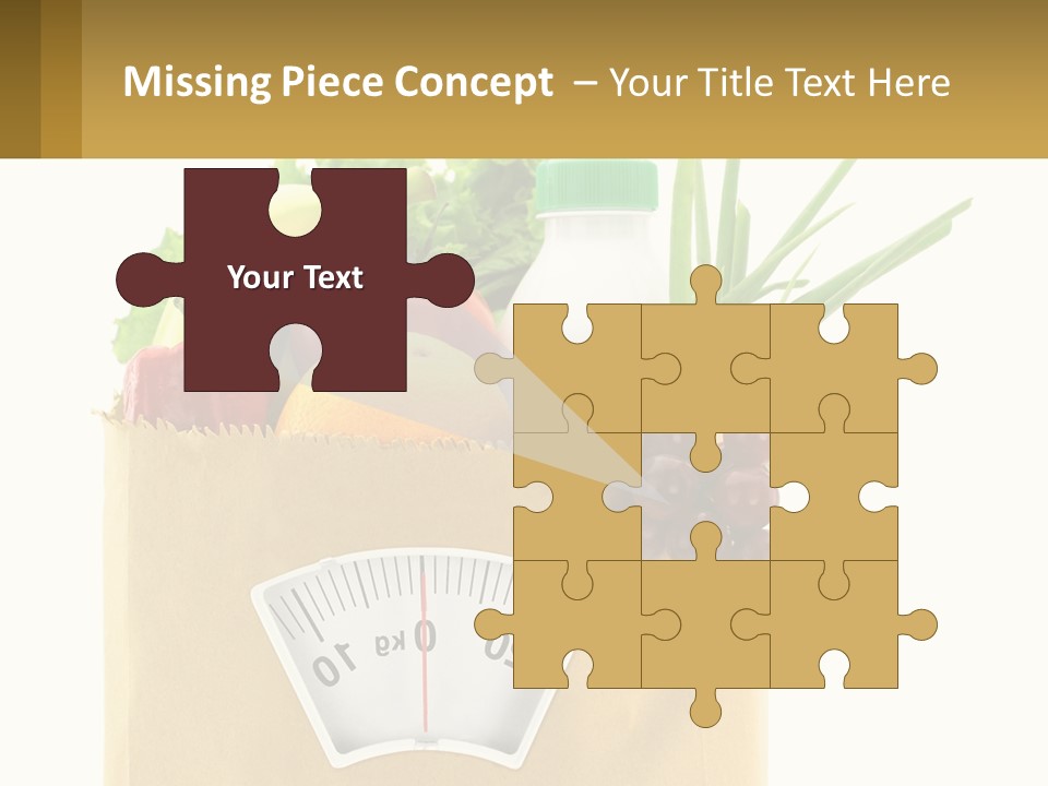 A Grocery Bag Filled With Fruits And Vegetables PowerPoint Template