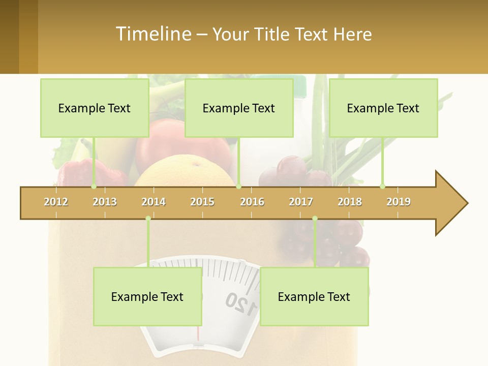 A Grocery Bag Filled With Fruits And Vegetables PowerPoint Template