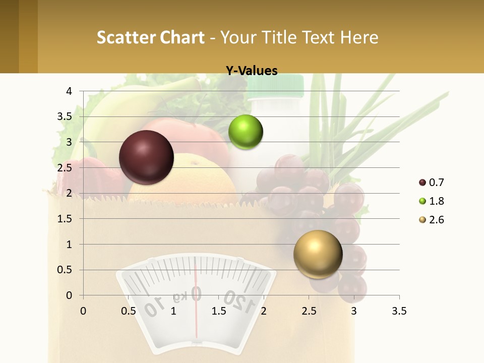 A Grocery Bag Filled With Fruits And Vegetables PowerPoint Template