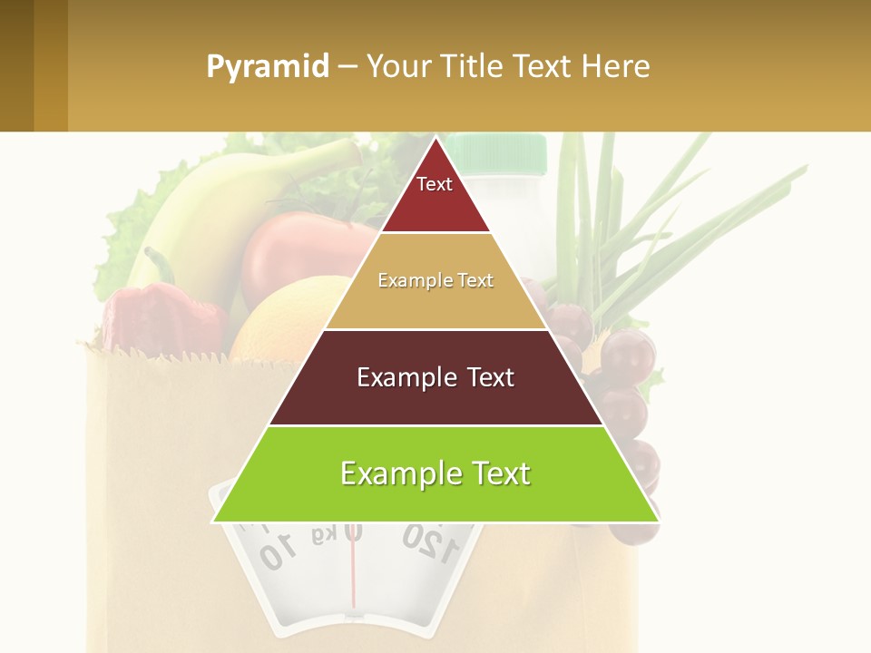 A Grocery Bag Filled With Fruits And Vegetables PowerPoint Template