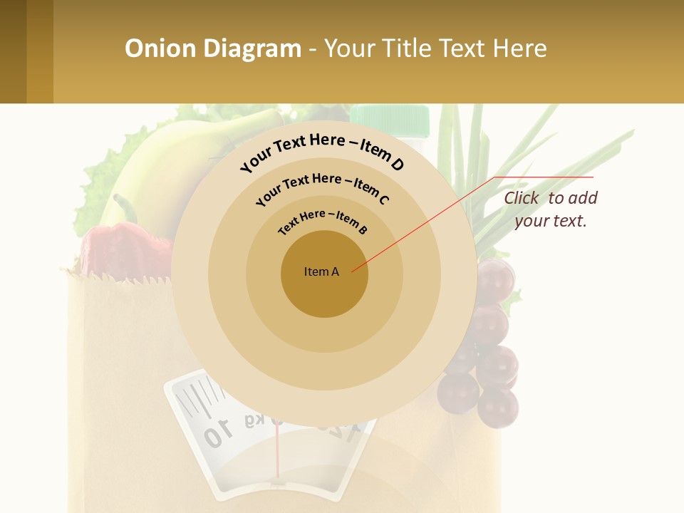 A Grocery Bag Filled With Fruits And Vegetables PowerPoint Template