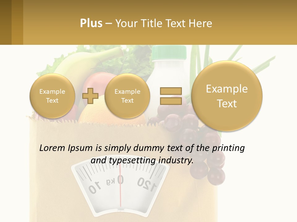 A Grocery Bag Filled With Fruits And Vegetables PowerPoint Template