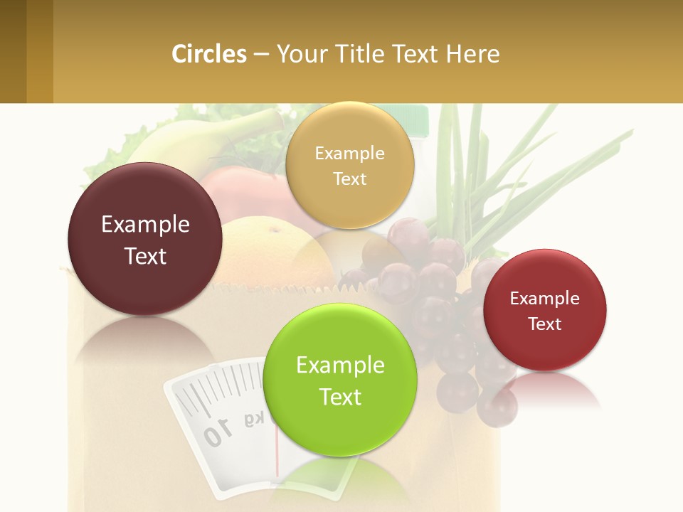 A Grocery Bag Filled With Fruits And Vegetables PowerPoint Template