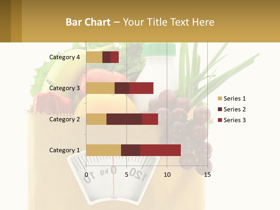 A Grocery Bag Filled With Fruits And Vegetables PowerPoint Template