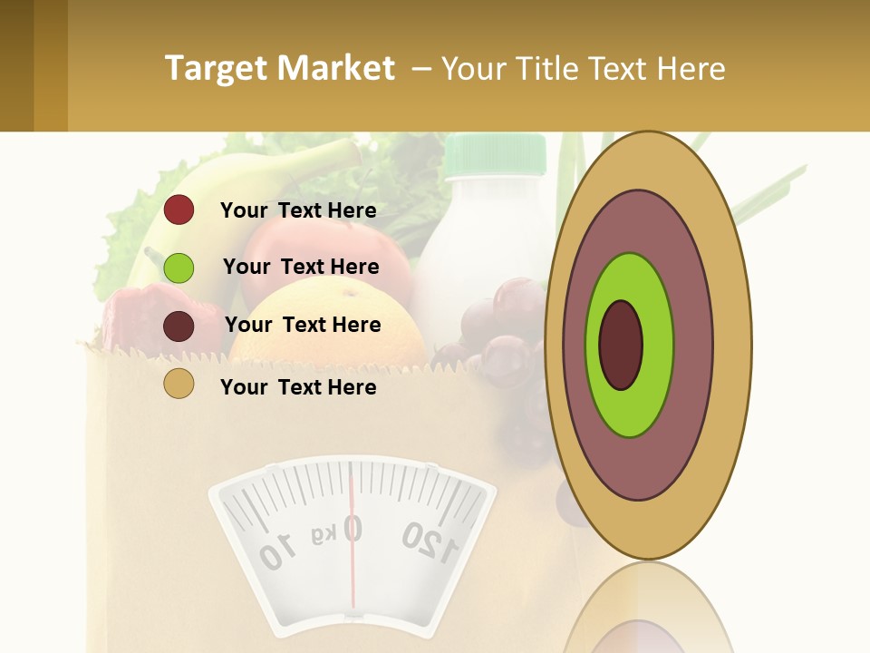 A Grocery Bag Filled With Fruits And Vegetables PowerPoint Template