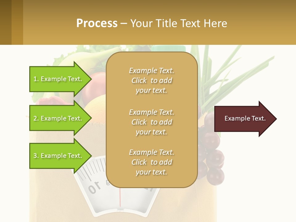 A Grocery Bag Filled With Fruits And Vegetables PowerPoint Template