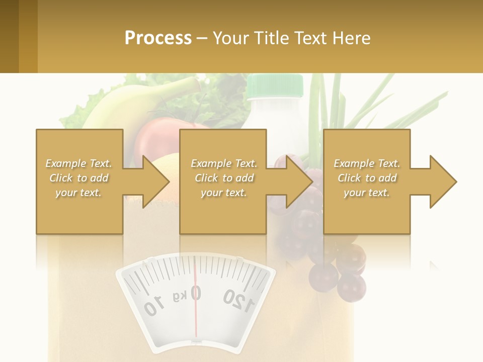 A Grocery Bag Filled With Fruits And Vegetables PowerPoint Template