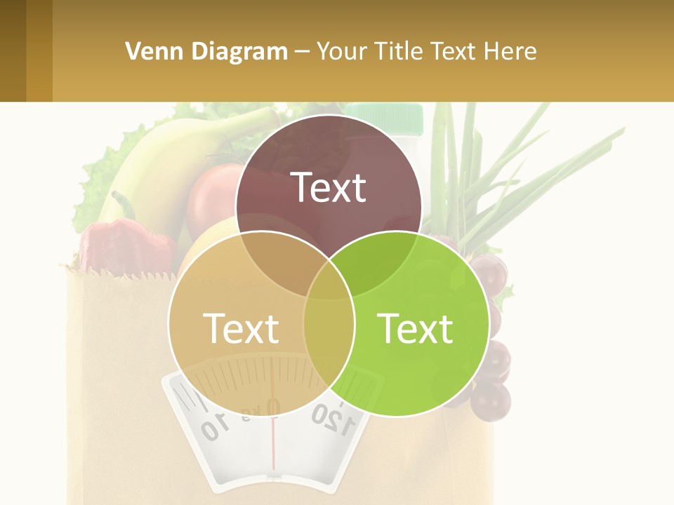 A Grocery Bag Filled With Fruits And Vegetables PowerPoint Template