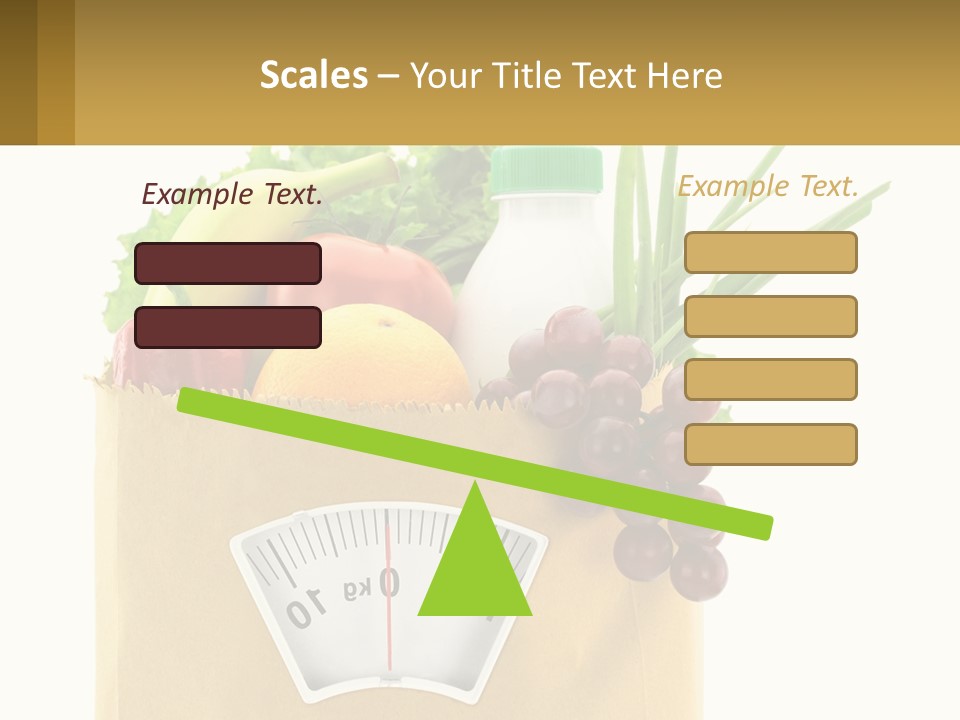 A Grocery Bag Filled With Fruits And Vegetables PowerPoint Template