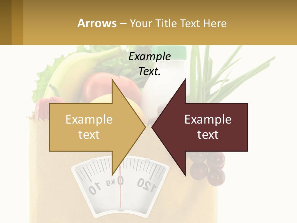 A Grocery Bag Filled With Fruits And Vegetables PowerPoint Template