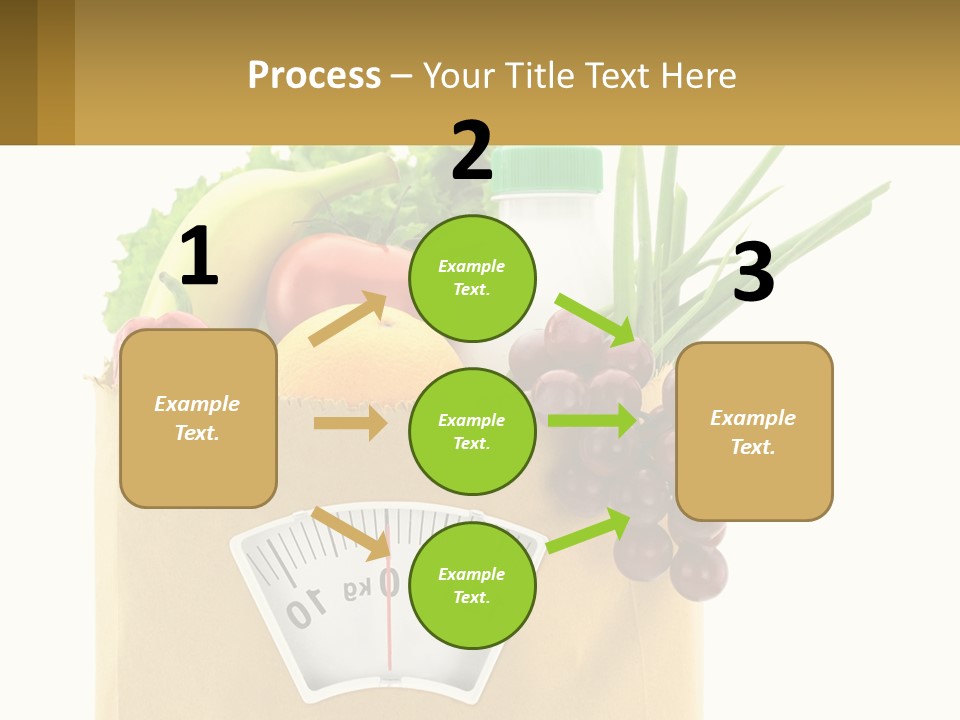 A Grocery Bag Filled With Fruits And Vegetables PowerPoint Template