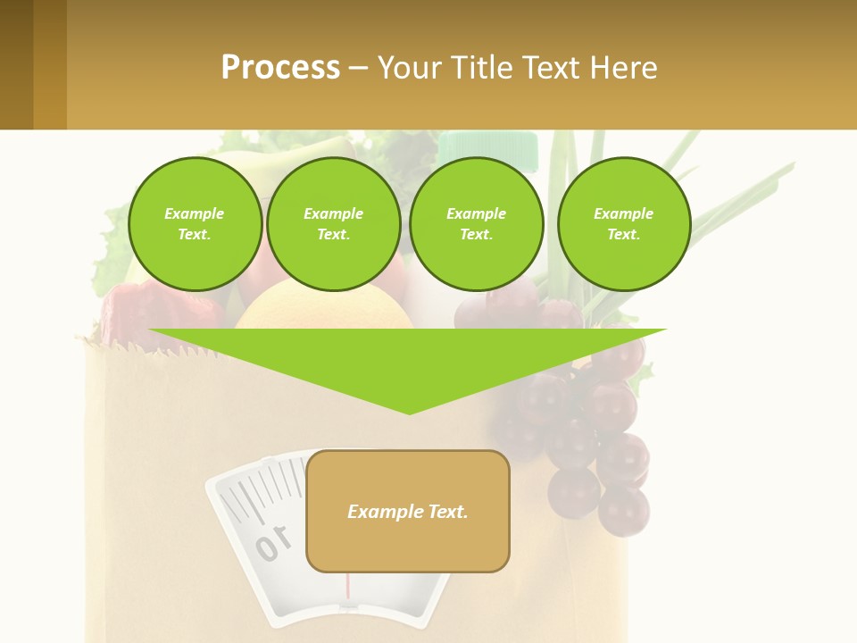 A Grocery Bag Filled With Fruits And Vegetables PowerPoint Template