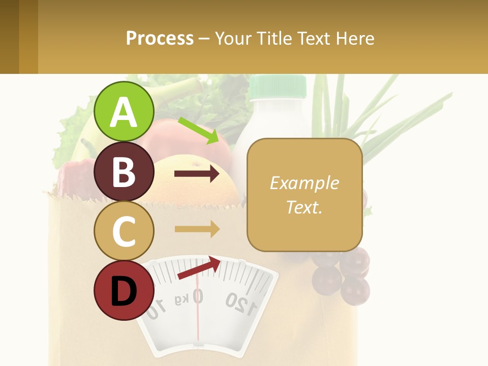 A Grocery Bag Filled With Fruits And Vegetables PowerPoint Template