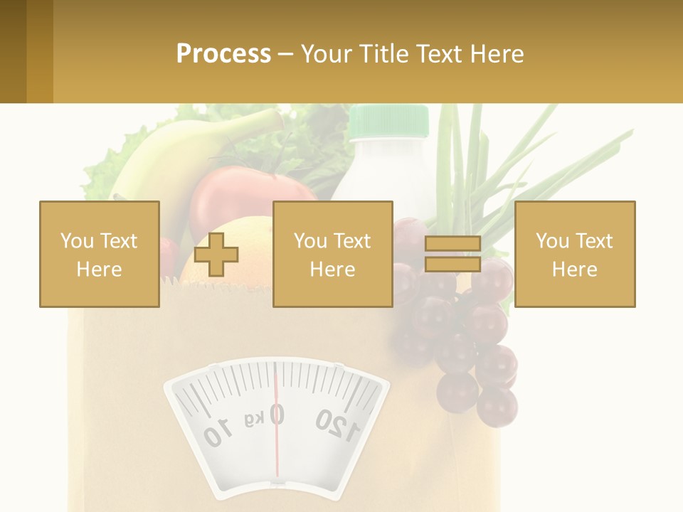 A Grocery Bag Filled With Fruits And Vegetables PowerPoint Template