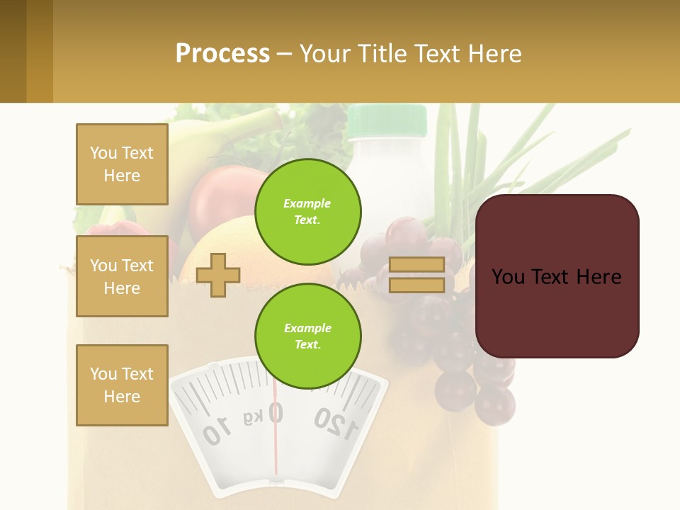A Grocery Bag Filled With Fruits And Vegetables PowerPoint Template