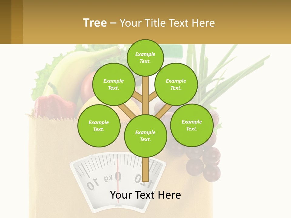 A Grocery Bag Filled With Fruits And Vegetables PowerPoint Template