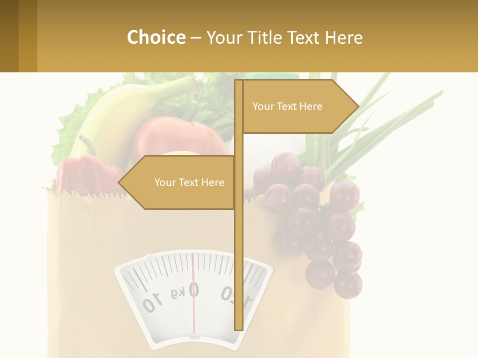 A Grocery Bag Filled With Fruits And Vegetables PowerPoint Template