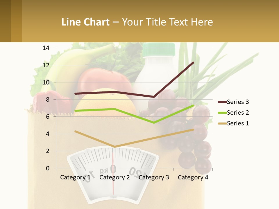 A Grocery Bag Filled With Fruits And Vegetables PowerPoint Template