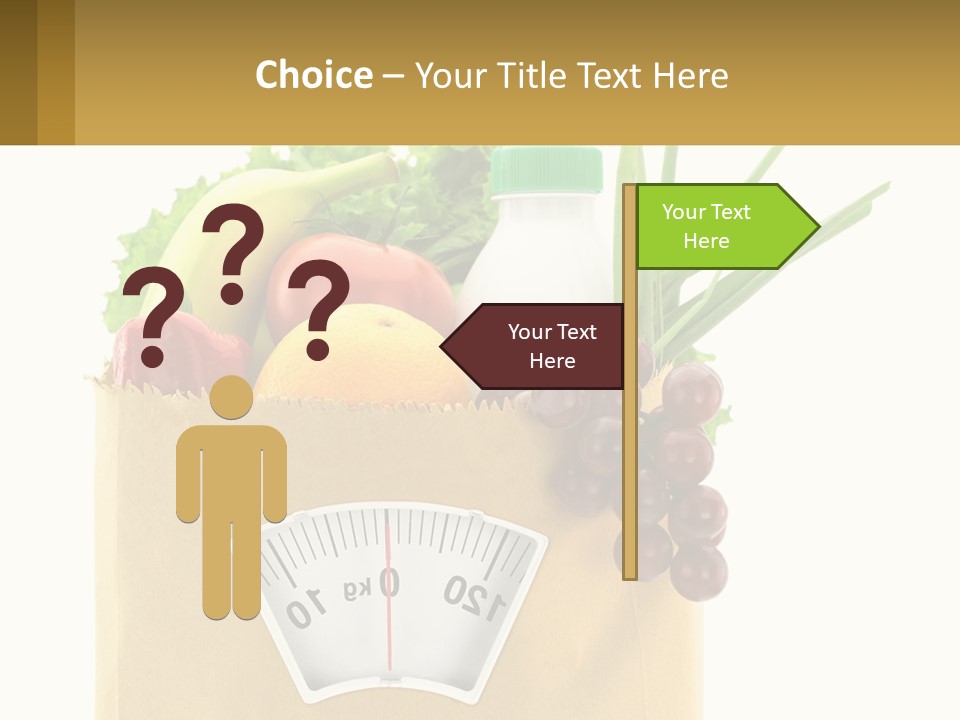 A Grocery Bag Filled With Fruits And Vegetables PowerPoint Template