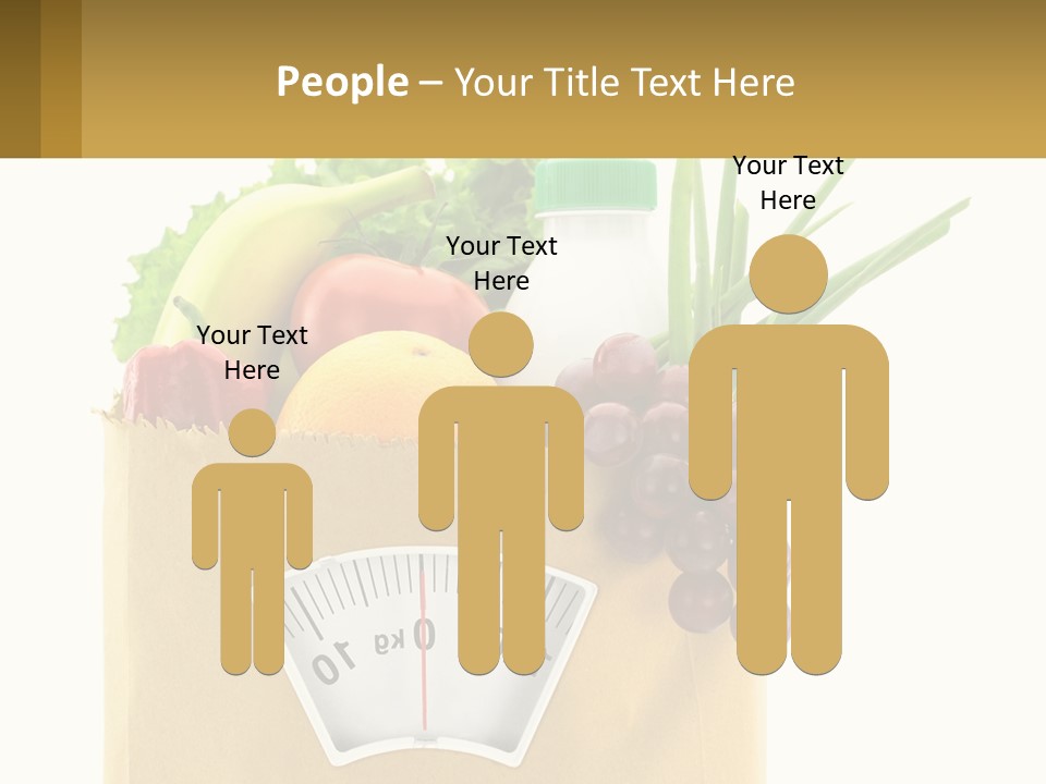 A Grocery Bag Filled With Fruits And Vegetables PowerPoint Template