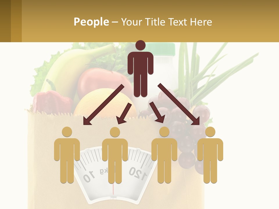 A Grocery Bag Filled With Fruits And Vegetables PowerPoint Template