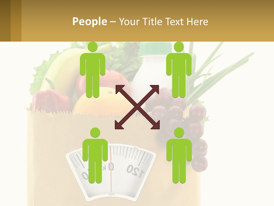 A Grocery Bag Filled With Fruits And Vegetables PowerPoint Template