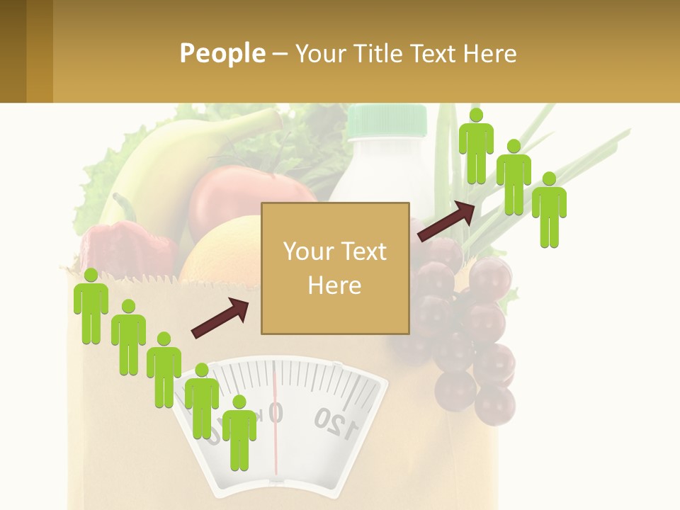 A Grocery Bag Filled With Fruits And Vegetables PowerPoint Template