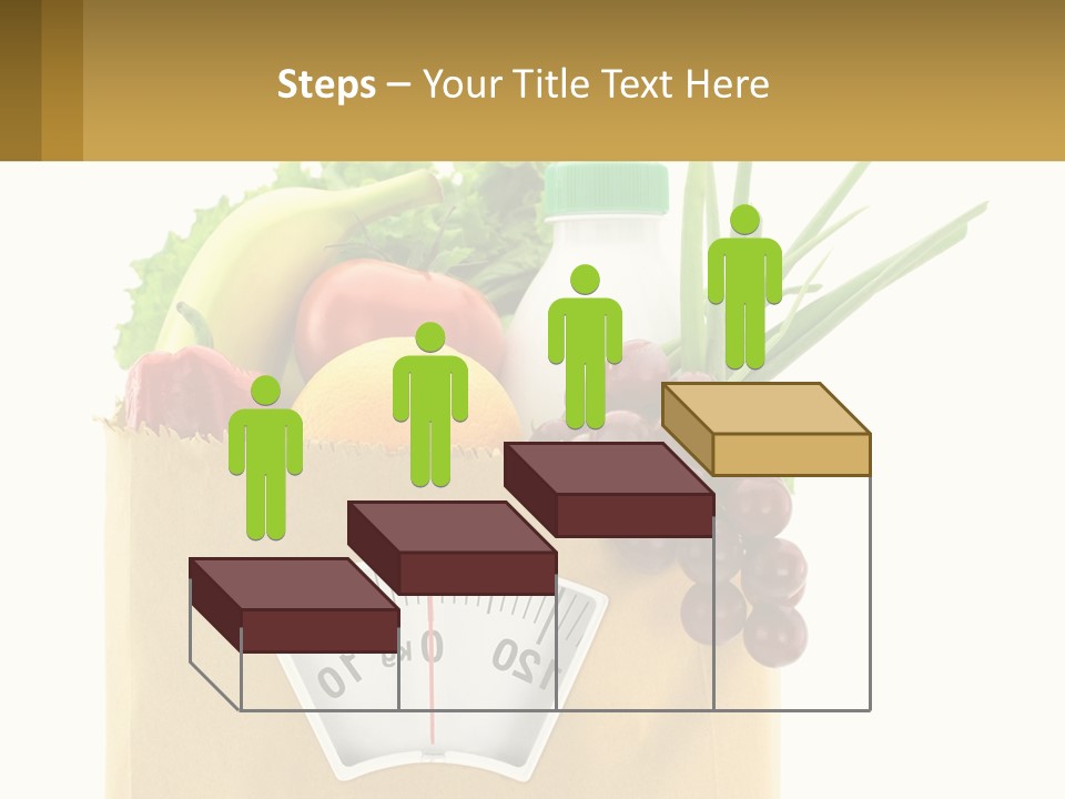 A Grocery Bag Filled With Fruits And Vegetables PowerPoint Template