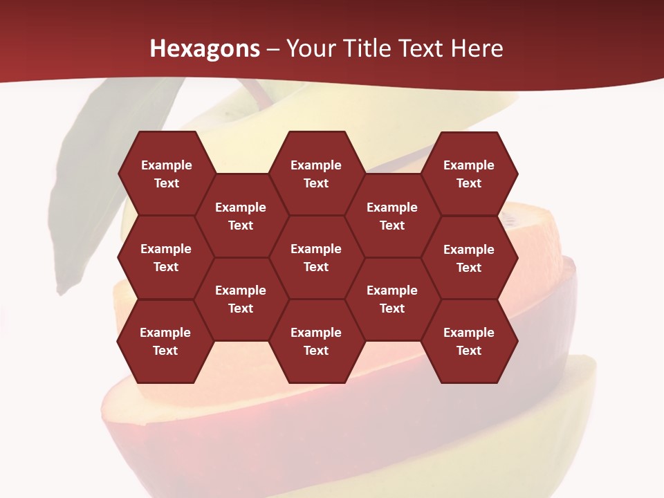 An Apple And Orange Stacked On Top Of Each Other PowerPoint Template