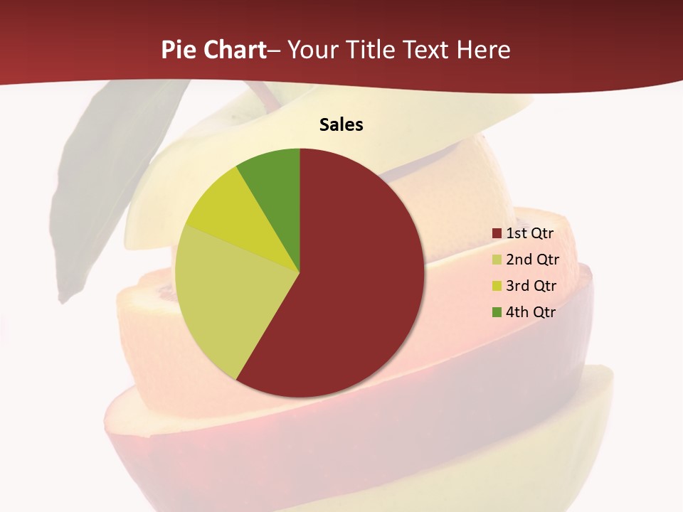 An Apple And Orange Stacked On Top Of Each Other PowerPoint Template