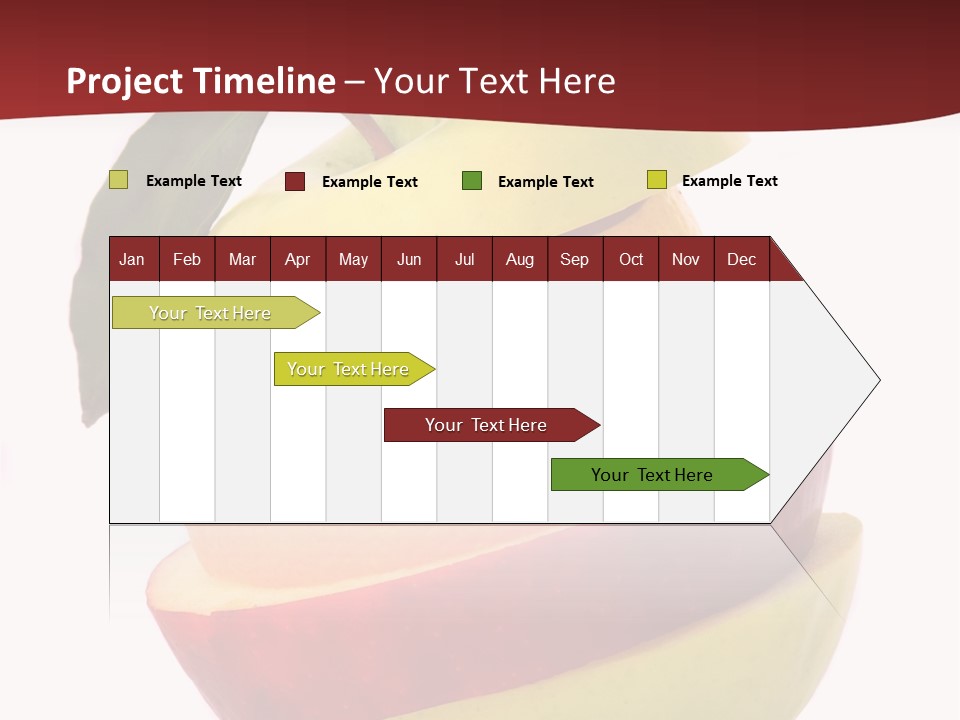 An Apple And Orange Stacked On Top Of Each Other PowerPoint Template