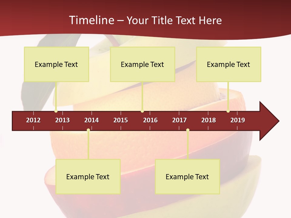 An Apple And Orange Stacked On Top Of Each Other PowerPoint Template
