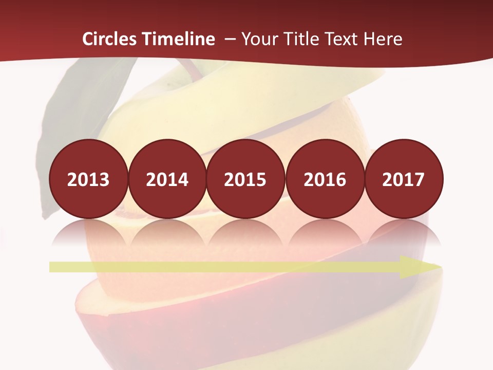 An Apple And Orange Stacked On Top Of Each Other PowerPoint Template