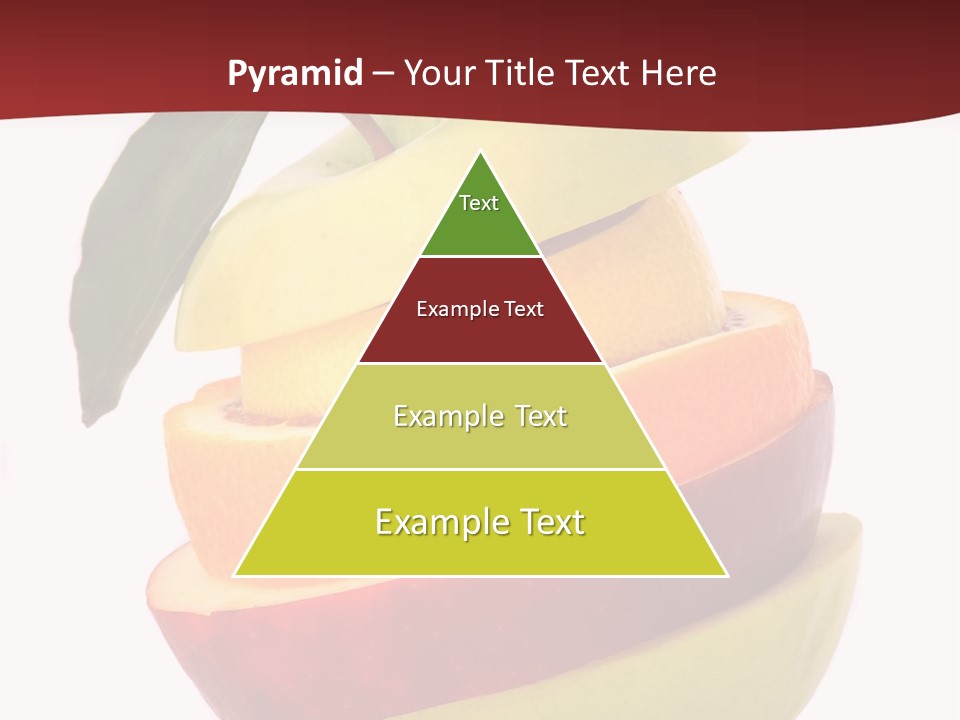 An Apple And Orange Stacked On Top Of Each Other PowerPoint Template