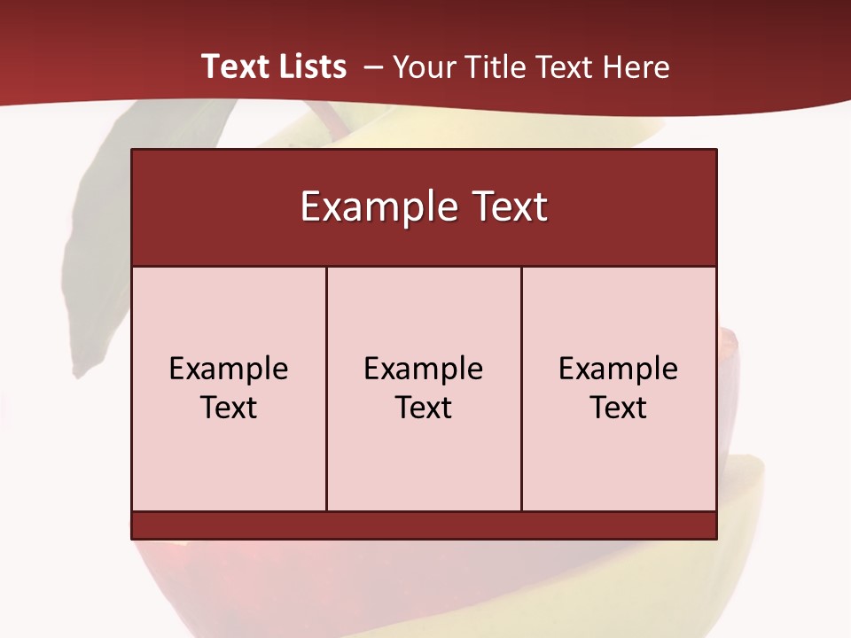 An Apple And Orange Stacked On Top Of Each Other PowerPoint Template