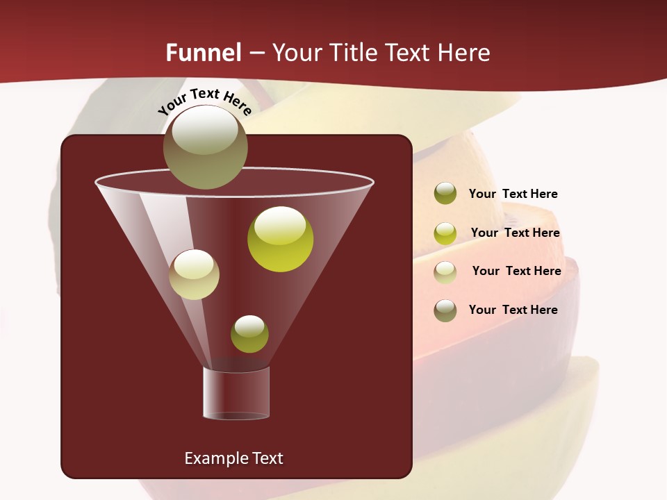 An Apple And Orange Stacked On Top Of Each Other PowerPoint Template